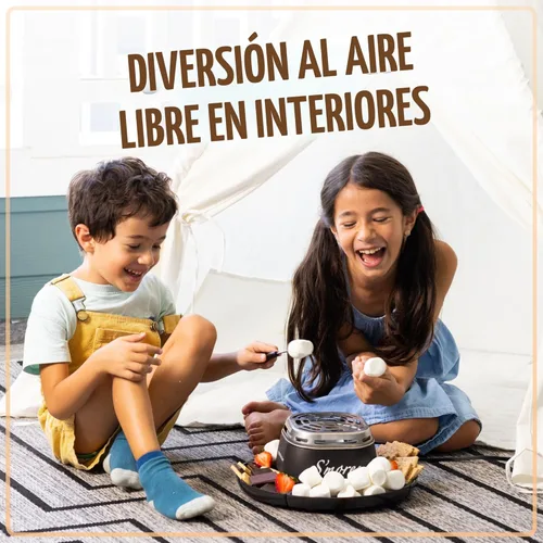 Miniatura 6 de Nostalgia - Fabricante de S'mores Eléctrico de Mesa para Interior - Kit de S'mores con Palitos para Asar Malvaviscos y 4 Bandejas para Galletas