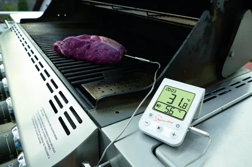 Miniatura 4 de TFA -Dostmann Kitchen Chef - Termómetro para barbacoa con luz de fondo, plástico, blanco, 2.5 x 0.8 x 3.9 in