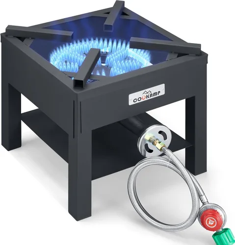 Miniatura 4 de COOKAMP Quemador de Propano de Acero Inoxidable, Cocina de Propano para Exteriores de Alta Presión de 260,000 BTU, Quemadores de Gas de Servicio