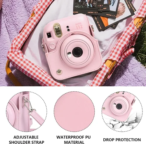 Miniatura 3 de CAIYOULE - Accesorios para cámara instantánea Fujifilm Instax Mini 12, paquete de accesorios que incluye estuche de PU para Instax Mini 12, mini