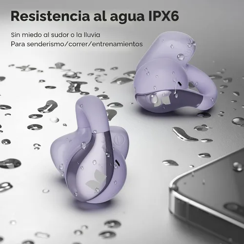 Miniatura 9 de Auriculares Monster Open Ear AC225, auriculares Bluetooth 6.0 inalámbricos, sonido estéreo, cómodos y ligeros con clip para la oreja y micrófono ENC