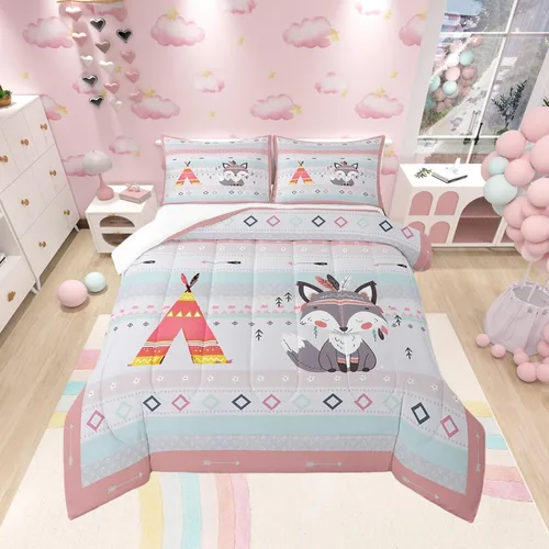 Miniatura 11 de Lindo Juego de Edredón de Elefante Juego de Ropa de Cama de Animales de Dibujos Animados para Niños Niñas Mujeres Adultos Edredón de Hojas