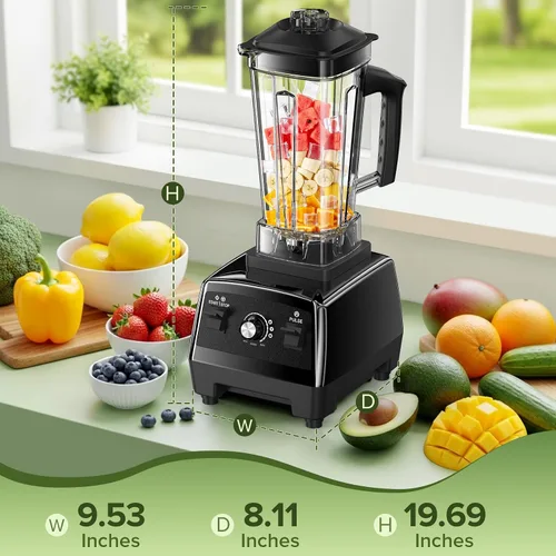 Miniatura 4 de Licuadora para batidos, trituración de hielo, frutas congeladas, licuadoras de encimera para cocina, licuadora de batidos con jarra de 68 onzas