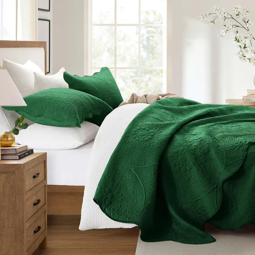 Miniatura 300 de MOONLIGHT20015 Edredón tamaño King (106 x 96 pulgadas) con 2 fundas de almohada (20 x 36 + 2 pulgadas) para todas las estaciones, juego de cama Azul