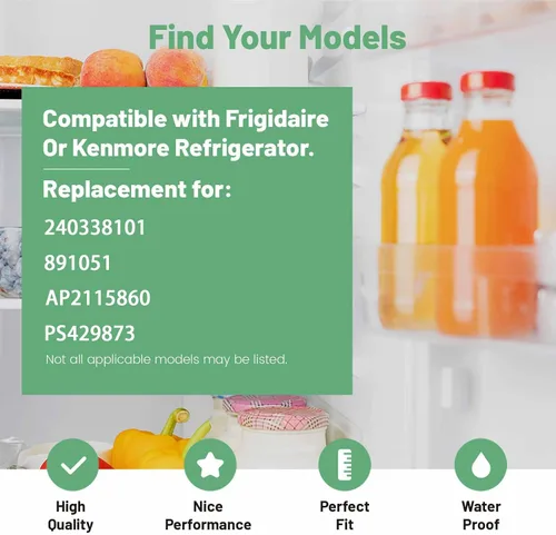 Miniatura 2 de HECASA 240337901 240337904 240337905 Estante para puerta de refrigerador compatible con frigidaire refrigerador para 891047 AH429868 AP2115858