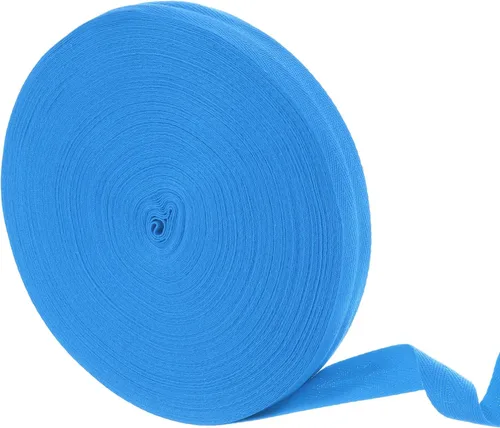 Miniatura 84 de uxcell Cinta de sarga de algodón de 50 yardas, cinta de espiga de 3/8 pulgadas para coser ropa, manualidades (azul)
