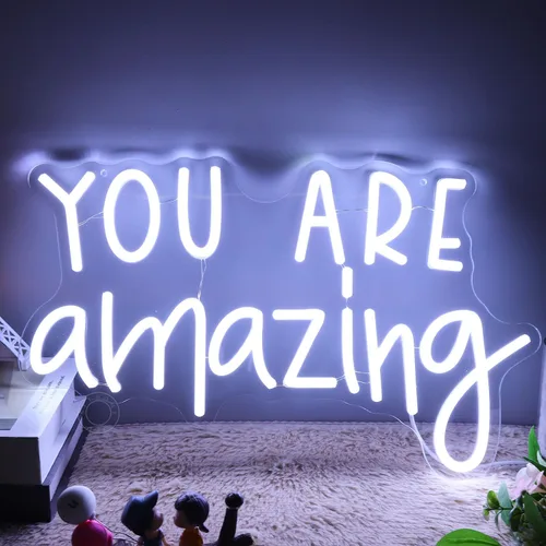 Miniatura 4 de SYLHOME Letrero de Luz de Neón LED Eres Increíble para Dormitorio de Niñas y Niños, Sala de Estar, Salón de Clases, Decoración de Pared Inteligente