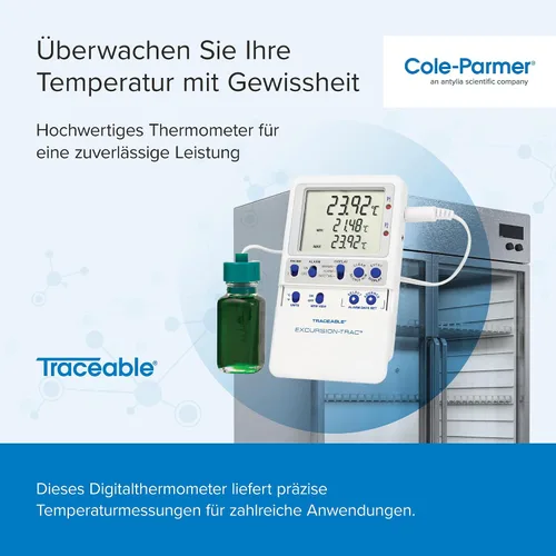 Miniatura 2 de Traceable Termómetro de registro de datos: 1 sonda de botella de plástico