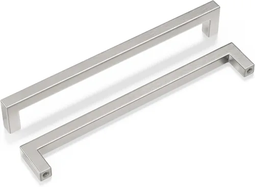 Miniatura 39 de Goldenwarm 1 paquete de manija cuadrada negra para cajones de gabinete de barra, de acero inoxidable, herrajes modernos para gabinetes de cocina