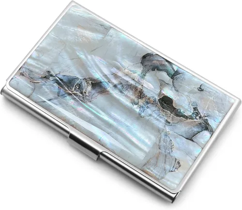 Miniatura 3 de MADDesign Mother of Pearl Funda para tarjetas de visita, dorado (Marble Gold), Pequeña, Moderno