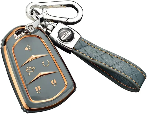 Miniatura 11 de ontto Funda para llavero compatible con Cadillac, Beige
