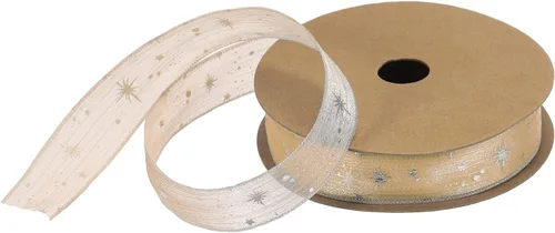 Miniatura 16 de MECCANIXITY Cinta transparente de organza de estrella de 1 pulgada y 20 yardas, cinta de hilo de nieve brillante negra para envolver regalos, caja