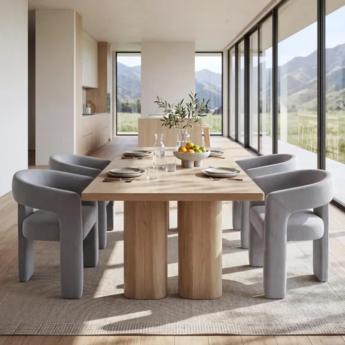 Miniatura 19 de Modern Barrel - Silla de comedor tapizada con brazos, cómoda silla auxiliar de terciopelo para sala de estar, oficina en casa, recepción