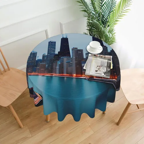 Miniatura 19 de Mantel decorativo redondo Cactus Desert Sunsets: transforma tus mesas de comedor y café con nuestro exuberante acento de lino