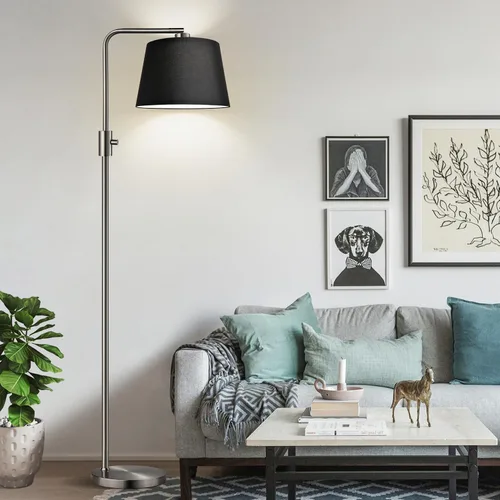 Miniatura 12 de Nintiue Lámpara de pie dorada regulable, bombilla LED Edison de 1000 lm incluida, lámparas de pie de arco para sala de estar con base de mármol