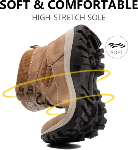 Miniatura 3 de Botas impermeables para el trabajo de senderismo para mujer, botas tácticas de senderismo para la nieve de invierno, botas de senderismo