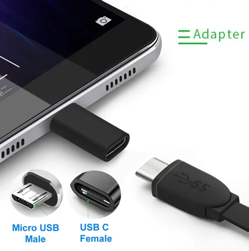 Miniatura 2 de Adaptador USB C a Micro USB, USB tipo C hembra a micro USB macho compatible con Samsung Galaxy S7/S6/S5/S4/S3, Note 5/4/3, teléfonos Android