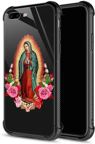 Miniatura 13 de Carcasa para iPhone 8 Plus, 9H de cristal templado para iPhone 7 Plus, para hombres y niños, diseño de patrón fresco a prueba de golpes, Bandera