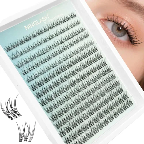 Miniatura 4 de Extensiones de pestañas naturales en racimo de pestañas finas de 0.315 a 0.472 pulgadas, racimos de pestañas cortas de aspecto natural, extensiones