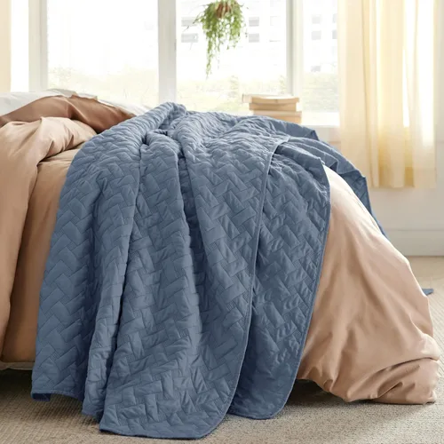 Miniatura 8 de Bedsure - Juego de edredón tamaño Queen - Edredones ligeros tamaño Queen con patrón de trenzado, juego de ropa de cama suave, juego de edredón