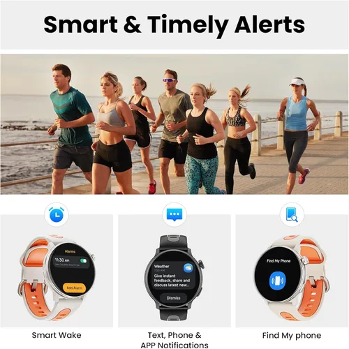 Miniatura 8 de Reloj inteligente para hombres y mujeres GPS, 1.43 pulgadas AMOLED Smartwatch con brújula/barómetro/altímetro 100+ rastreador de fitness deportivo
