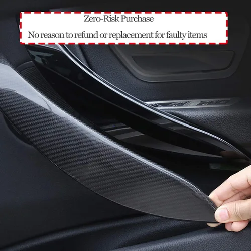 Miniatura 7 de Jaronx Cubierta exterior de repuesto de fibra de carbono ABS para manija de puerta compatible con BMW Serie 3 F30/F31 2012-2018 y Serie 4 F32/F33