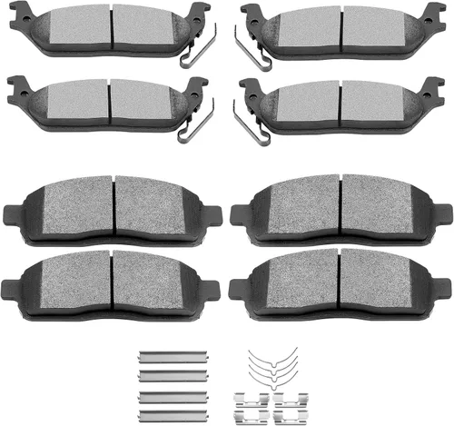 Miniatura 23 de Juego de pastillas de cerámica, D374 D621 D948 SCITOO 8 piezas de pastillas de freno delanteras y traseras para Honda Civic del Sol 1994-1997