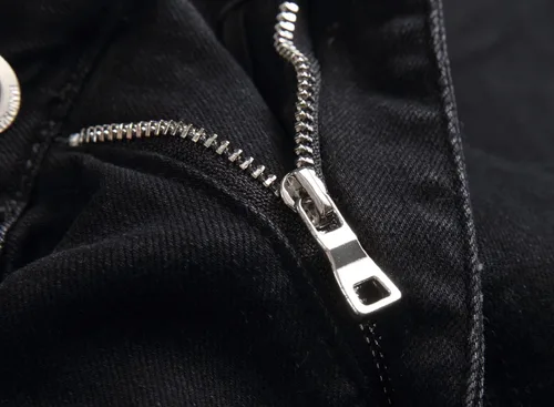 Miniatura 4 de AITITIA Jeans elásticos rasgados de ajuste regular para hombre