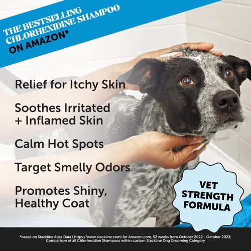 Miniatura 2 de Pet Honesty Chlorhexidine - Champú para aliviar la picazón de temporada para gatos y perros, para alergias, picazón, suplemento de piel y pelaje