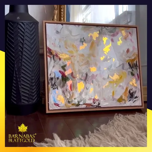 Miniatura 5 de Barnabas Blattgold Hoja de oro, oro real de 22 quilates [25 hojas, 3.1 pulgadas] - Patente de transferencia para pintura, artes y manualidades