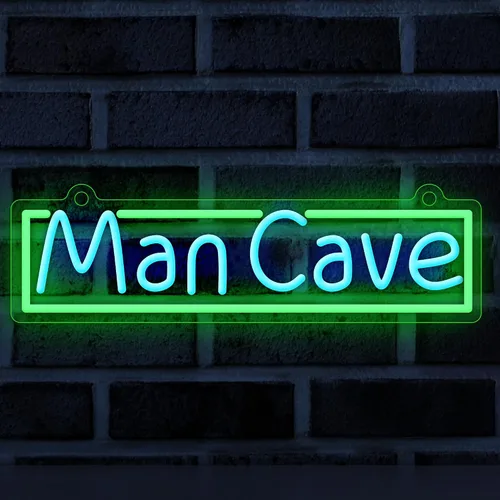 YuanDian Letrero de Neón Man Cave, Luces de Neón para Decoración de Pared de Cuarto de Jugadores, Ideas de Regalo para Niños Gamers Sobrino Hombres