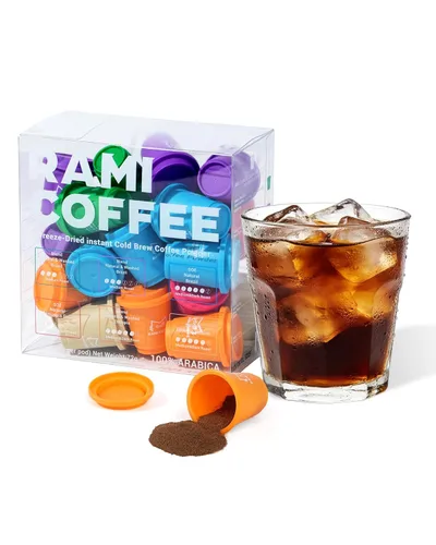 Miniatura 13 de Rami Coffee Café en polvo instantáneo liofilizado de café instantáneo, tostado medio 100% arábica, 6 paquetes individuales portátiles para el hogar
