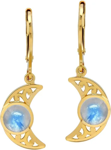 Miniatura 20 de Silvershake Aretes colgantes o colgante o colgante de plata de ley 925 chapada en oro amarillo con dije o colgante con cadena de 18 pulgadas