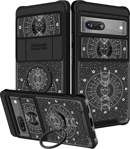 Miniatura 19 de Funermei Funda 2 en 1 para Google Pixel 7 Pro para mujeres, funda de teléfono de girasol lindo para niñas, diseño de flores florales femeninas