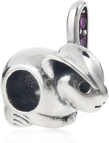 Miniatura 3 de Lucky Dog pulsera de abalorio encanto 925 plata esterlina Animal Pet Charms de Conejo, rabbit 2, CC-0411