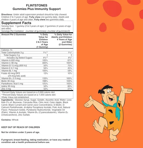 Miniatura 8 de Gomitas multi-vitaminas para niños y con soporte inmunológico adicional, de Flintstones., BAYER378877, 1, 1