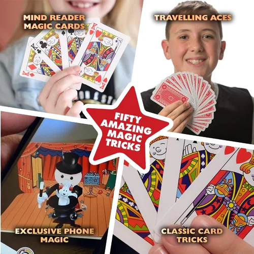 Miniatura 6 de Marvin's Magic - 50 increíbles trucos de magia - Trucos de magia para niños, viene en estuche de regalo de lata - Incluye trucos clásicos de cartas