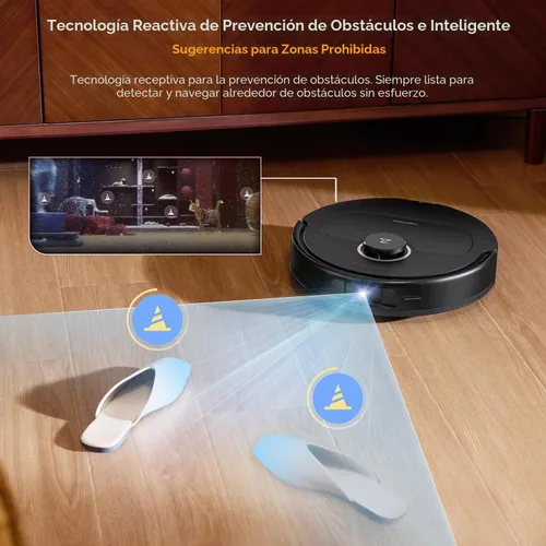 Miniatura 7 de roborock Qrevo S5V Robot Aspiradora y Trapeador, Trapeado de Borde FlexiArm, Succión de 12,000Pa, Sistema Dual Cero Enredos, Evitación Inteligente