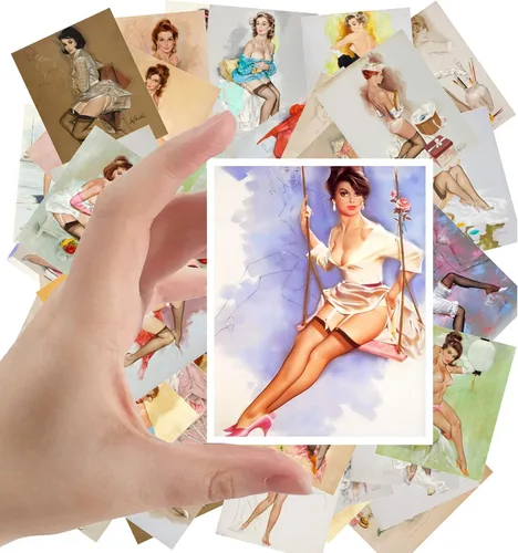 Miniatura 7 de Pegatinas grandes (24 piezas 2.5"x3.5") Vampirella Vintage Fantasy Pinup Comic obras de arte Trece