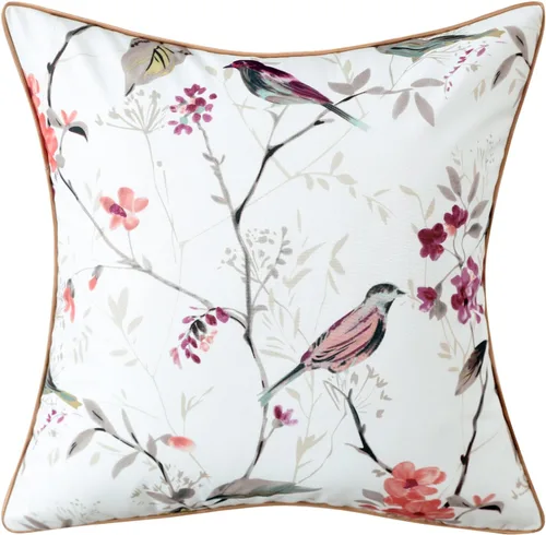 Miniatura 40 de VOGOL Juego de 2 fundas de almohada, 18 x 18 pulgadas, patrón de pájaros verdes, estampado de flores y pájaros verdes, fundas de cojín para cama