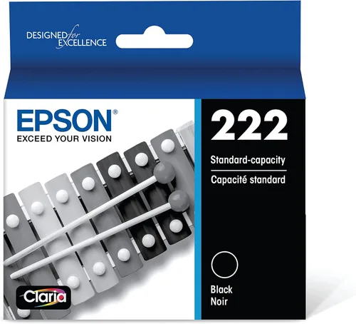 Miniatura 5 de Epson T222 Paquete múltiple negro de alta capacidad y color de capacidad estándar y cartucho de tinta negra T222, capacidad estándar