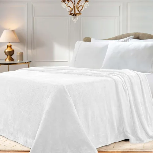 Miniatura 20 de Superior Manta Clásica de Forro Polar Sólido, Gruesa, Acogedora, Mantas Cálidas, Ropa de Cama y Manta de Sofá de Felpa Suave Aterciopelada, Linda