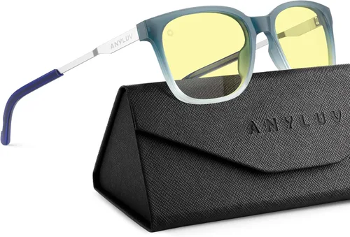 Miniatura 18 de ANYLUV Blue Light Glasses for Men, Lightweight Computer Gaming Glasses, Stylish Anti Eyestrain Blue Light Blocking Men