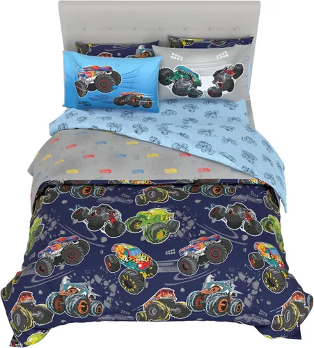 Miniatura 42 de Franco - Juego de ropa de cama para niños, edredón y sábanas supersuaves con funda de almohada, 5 piezas, tamaño individual, Jurassic World, 6A1348