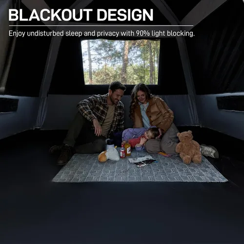 Miniatura 6 de EVER ADVANCED Blackout 6 Person Camping Tent, Instant Cabin Tent for Family with Vestibule and Large Mesh Windows, 60s Easy Setup, Double Layer