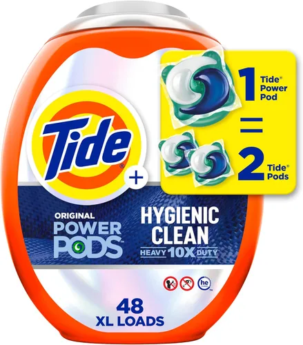 Miniatura 9 de Tide Hygienic Clean Heavy 10x Duty Power PODS - Paquete de detergente para ropa, original, 25 unidades, para suciedad visible e invisible