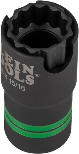 Miniatura 11 de Klein Tools 66090 Juego de llaves de impacto de 1/2 pulgada, diseño ranurado 2 en 1, enchufes profundos de 12 puntos, para llaves de impacto