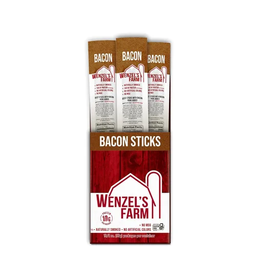 Miniatura 4 de Wenzel's Farm Palitos de tocino y carne de res │ Palitos de aperitivos │ Sabrosos, ahumados naturalmente │ Alto en proteínas, bajos en carbohidratos