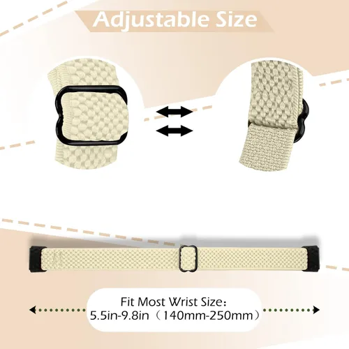 Miniatura 3 de TumpCez Bandas elásticas de nailon compatibles con correas Fitbit Luxe para mujeres y hombres, elásticas, ajustables, transpirables, cómodas