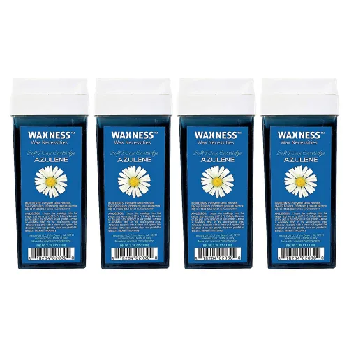 Miniatura 12 de Waxness Cartucho de cera suave Azuleno 3.38 oz (96 g) – Cera profesional enrollable para rostro y cuerpo – Hecho en Italia
